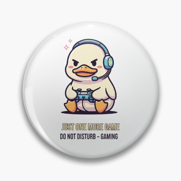 Artikelvorschau, Nur noch ein Spiel! Niedliche Gamer-Ente | Lustiger „Bitte nicht stören“-Gaming-Kawaii-Aufkleber entworfen und verkauft von MMK1SHOP.