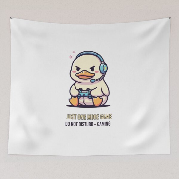 Item preview, Just One More Game Cute Gamer Duck | Funny Do Not Disturb Gaming Kawaii Sticker designed and sold by MMK1SHOP.