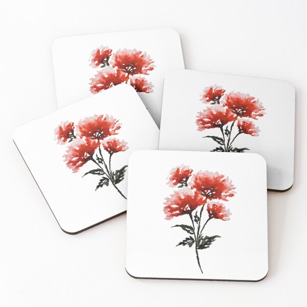 Item preview, Watercolor Red Poppy Flowers - Hand-Painted Floral Art Print for Home and Garden Decor designed and sold by Little Bloom Studio.