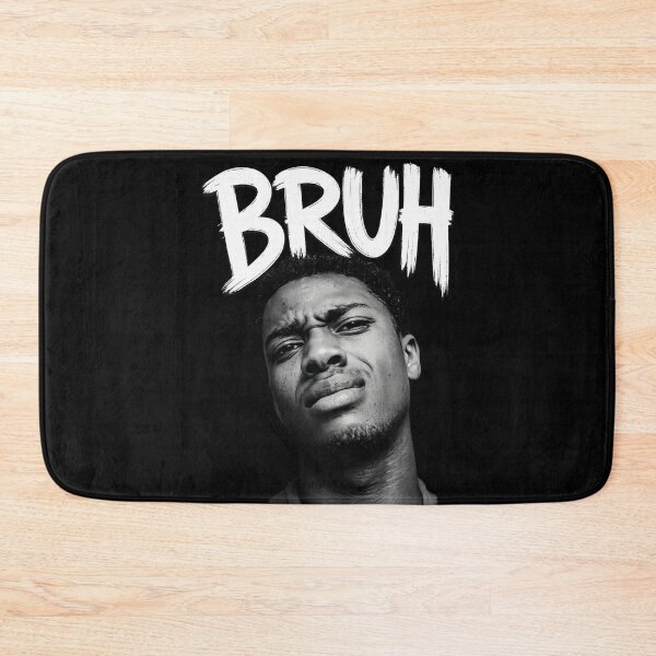 Item preview, Bruh Meme Face – Funny Reaction Black & White Typography Art designed and sold by TheClockOutClub.