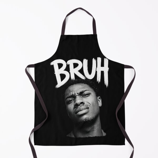 Item preview, Bruh Meme Face – Funny Reaction Black & White Typography Art designed and sold by TheClockOutClub.