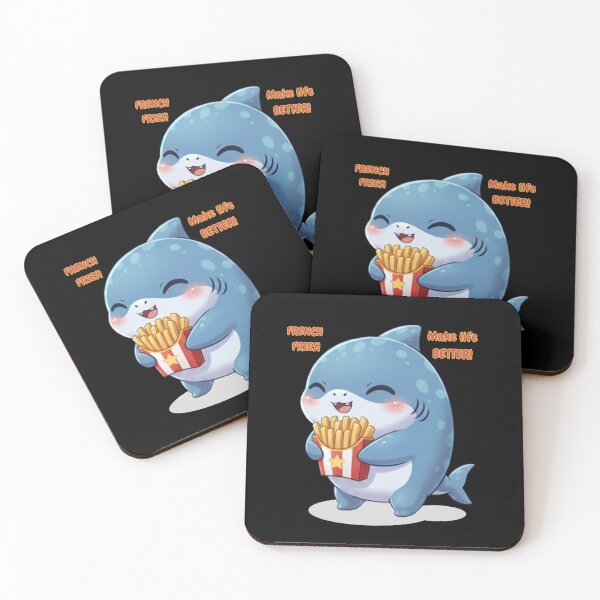 Item preview, French fries make life better! Shark designed and sold by Nature's Chibis.