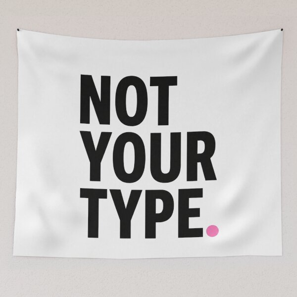 Item preview, Not Your Type Minimal Typography Shirt Aesthetic Tee designed and sold by StoryInCode.