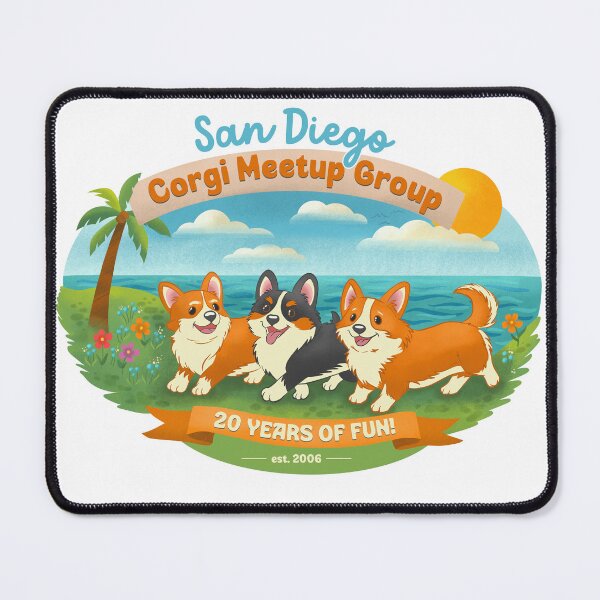 Item preview, San Diego Corgi Meetup Group 20th Anniversary designed and sold by noodlehug.