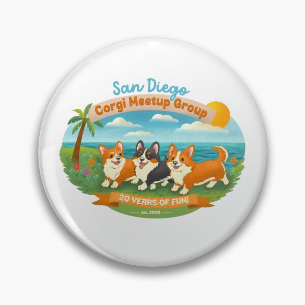 Item preview, San Diego Corgi Meetup Group 20th Anniversary designed and sold by noodlehug.