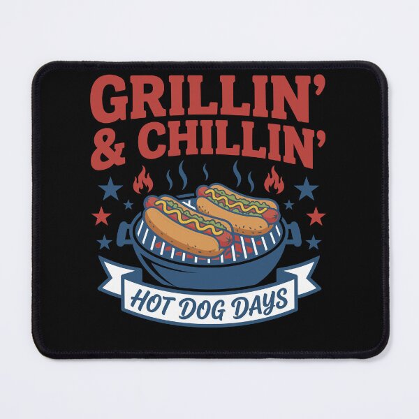 Item preview, 4th Of July Grillin' Chillin' Hot Dog BBQ Funny designed and sold by KroghDs.