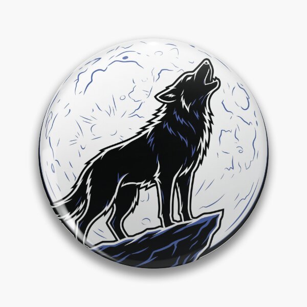 Item preview, Wolf & Moon Circle designed and sold by Stickersdevelop.