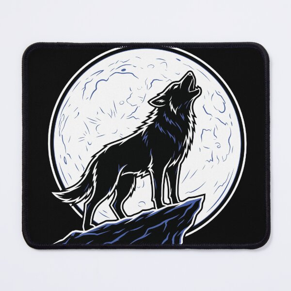 Item preview, Wolf & Moon Circle designed and sold by Stickersdevelop.