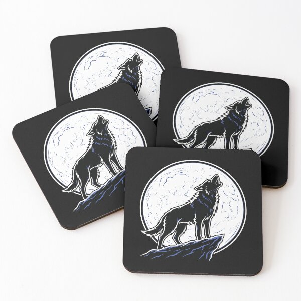 Item preview, Wolf & Moon Circle designed and sold by Stickersdevelop.