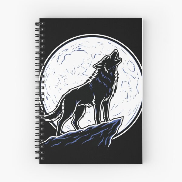 Item preview, Wolf & Moon Circle designed and sold by Stickersdevelop.