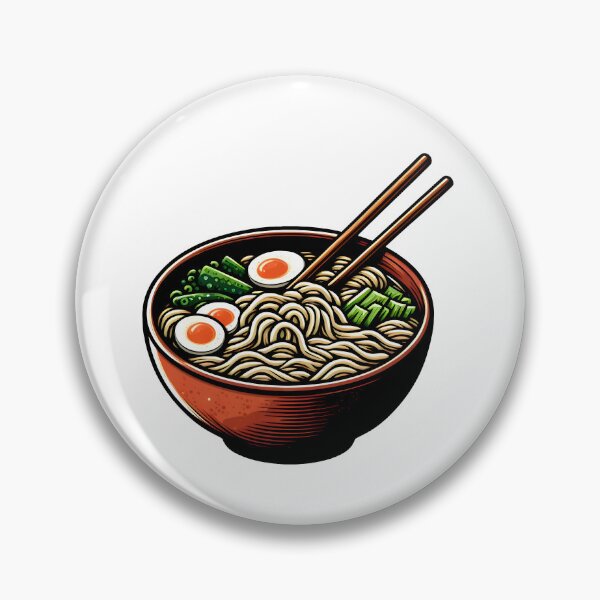 Item preview, Tazón de ramen humeante: ilustración de una acogedora sopa de fideos japonesa. designed and sold by BobaBunny76.