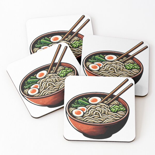 Item preview, Tazón de ramen humeante: ilustración de una acogedora sopa de fideos japonesa. designed and sold by BobaBunny76.