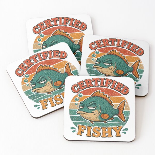 Item preview, Certified Fishy Fish Retro Fishing graphic designed and sold by byaga.