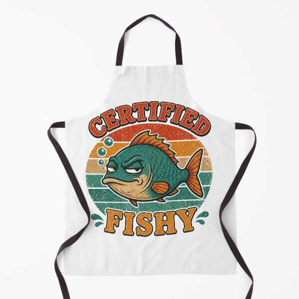 Item preview, Certified Fishy Fish Retro Fishing graphic designed and sold by byaga.