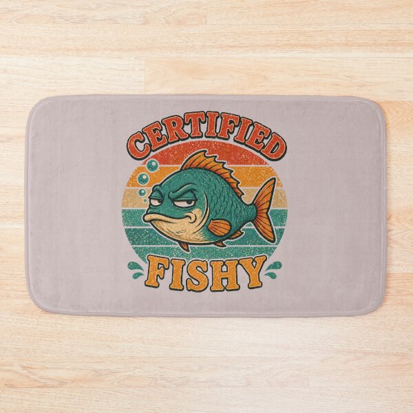 Item preview, Certified Fishy Fish Retro Fishing graphic designed and sold by byaga.