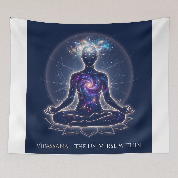 Item preview, Vipassana The Universe Within – Cosmic Mindfulness & Inner Peace Design designed and sold by ArtsyExplorer.