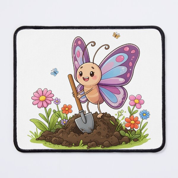 Item preview, Butterfly Gardening | Cute Spring Garden Illustration designed and sold by WrenAndWhimsy.