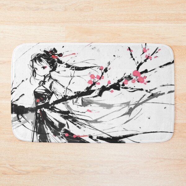 Item preview, Cherry Blossom Ink – Minimalist Anime Girl designed and sold by EchoWave11.