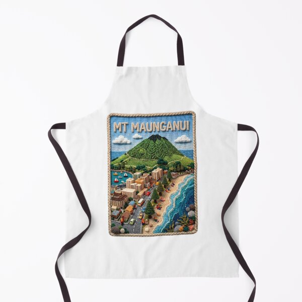 Item preview, Knitted Mt Maunganui New Zealand Landscape Art designed and sold by EmpoweredEchoesSpirit.
