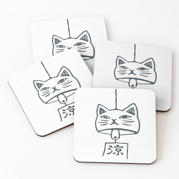 Item preview, Kawaii Cat Wind Chime T-Shirt – Japanese Sumi-e Style Cute Kitty Design designed and sold by Amitabr14.