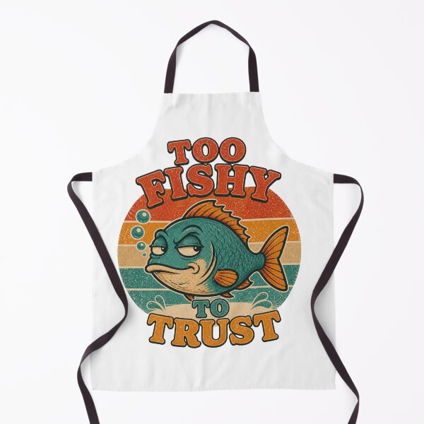 Item preview, Too Fishy to trust Fish Retro Fishing graphic designed and sold by byaga.