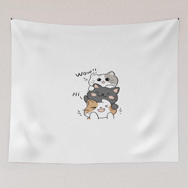 Item preview, Cute Kawaii Cat Stack T-Shirt – Funny Chibi Kitty Pile Cartoon Design designed and sold by Amitabr14.