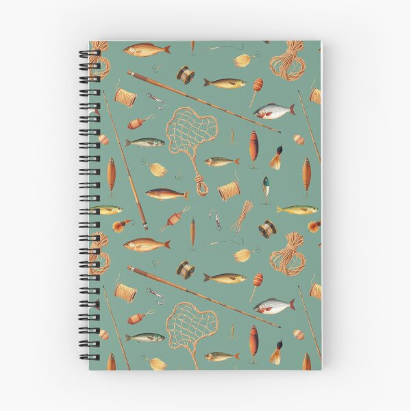 Item preview, Vintage Fishing Accessories Pattern | Gift for Fishing Lover designed and sold by UnhingedBird.