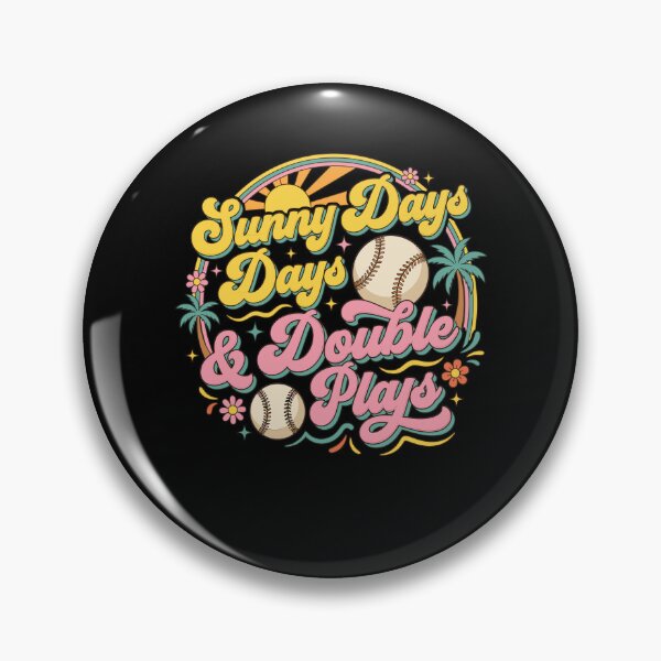 Item preview, Retro Summer Baseball Sunny Days Double Plays designed and sold by KroghDs.