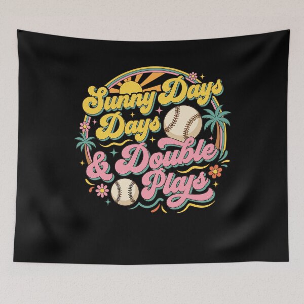 Item preview, Retro Summer Baseball Sunny Days Double Plays designed and sold by KroghDs.