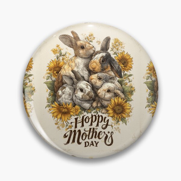 Item preview, Hoppy Mothers Day (Five Rabbits+Sunflowers) designed and sold by aiartfs.