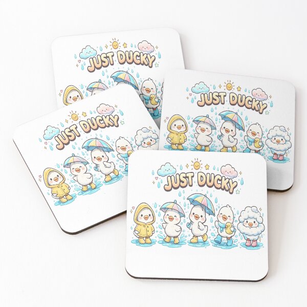 Item preview, Just Ducky Cute Duck T-Shirt – Kawaii Rain Duck Cartoon Design designed and sold by Amitabr14.