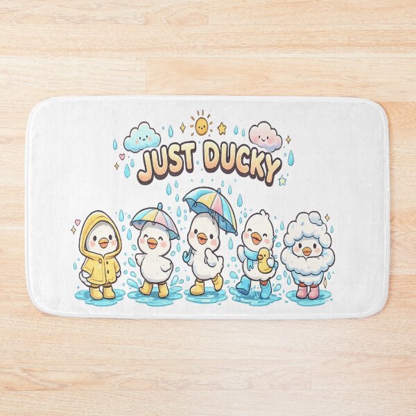 Item preview, Just Ducky Cute Duck T-Shirt – Kawaii Rain Duck Cartoon Design designed and sold by Amitabr14.