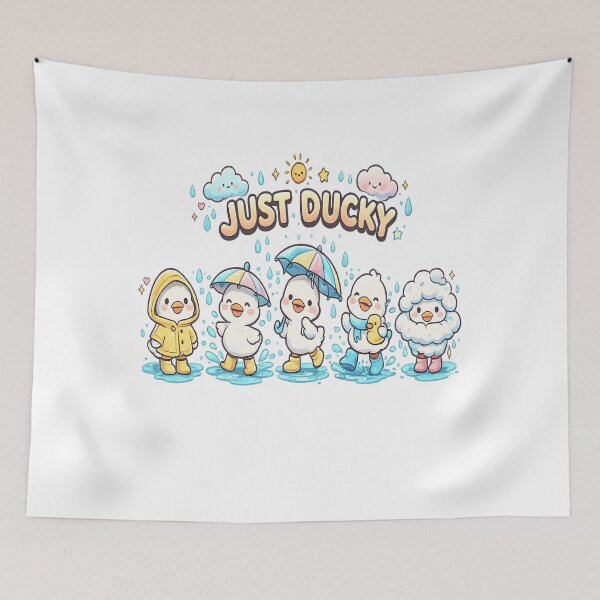 Item preview, Just Ducky Cute Duck T-Shirt – Kawaii Rain Duck Cartoon Design designed and sold by Amitabr14.