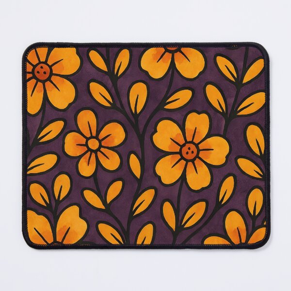 Item preview, Yellow and Orange Flowers Pattern designed and sold by GraphicsClub.