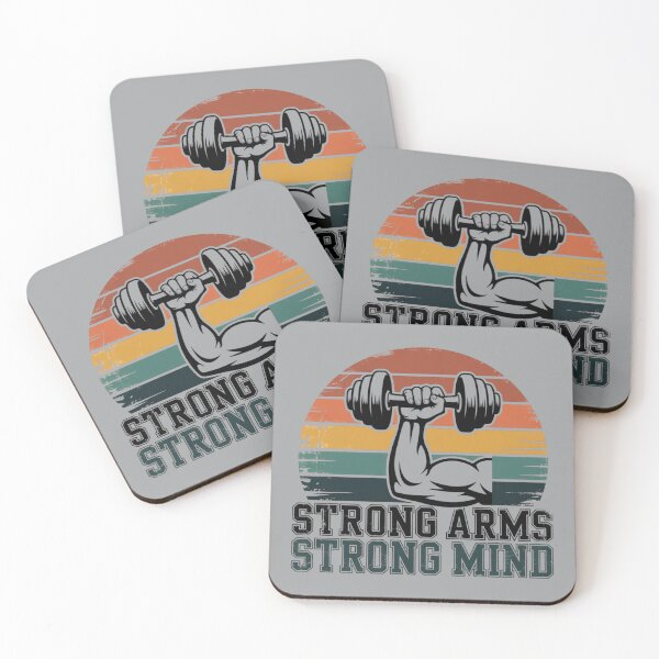 Item preview, Strong Arms Strong Mind – Fitness Motivation Gym Quote Design designed and sold by Sparkofart07.