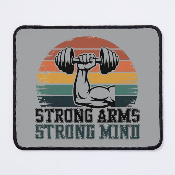 Item preview, Strong Arms Strong Mind – Fitness Motivation Gym Quote Design designed and sold by Sparkofart07.