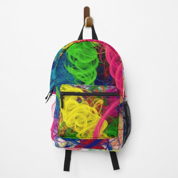 Item preview, Vibrant Abstract Swirling Neon Energy Lines Art designed and sold by PixorStudio.