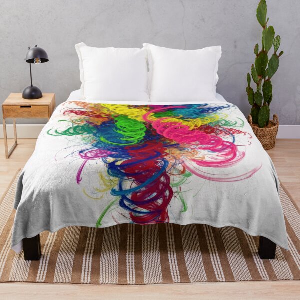 Item preview, Vibrant Abstract Swirling Neon Energy Lines Art designed and sold by PixorStudio.