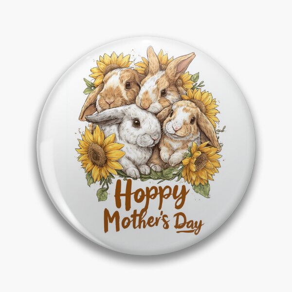 Item preview, Hoppy Mother’s Day (Four Rabbits+Sunflowers) designed and sold by aiartfs.