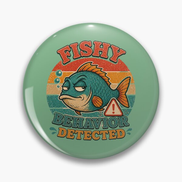 Item preview, Fishy behavior detected Fish Retro Fishing graphic designed and sold by byaga.