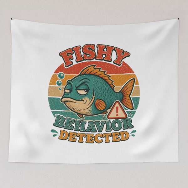 Item preview, Fishy behavior detected Fish Retro Fishing graphic designed and sold by byaga.