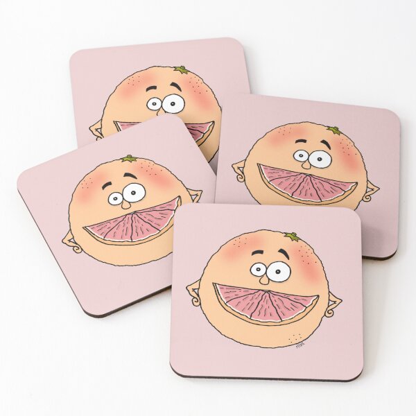 Item preview, Zesty Pink Grapefruit - Happy Fruit Character Art designed and sold by MyxaART.