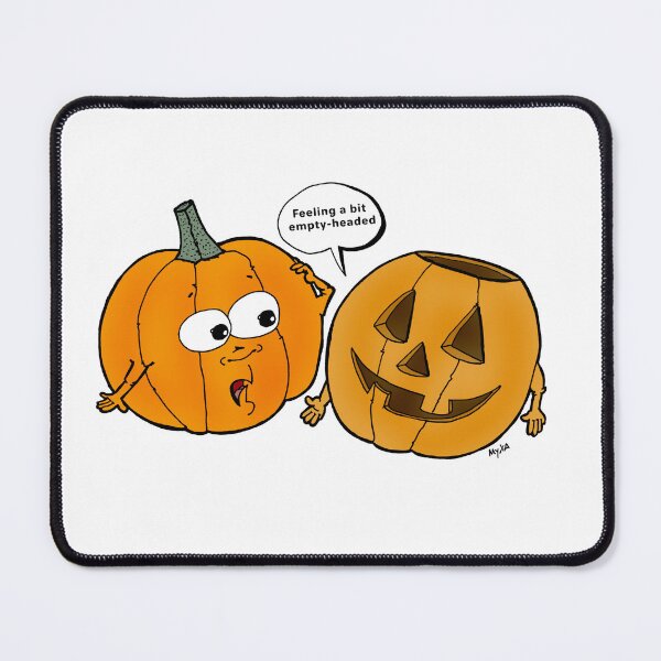 Item preview, Empty Headed Pumpkin - Funny Halloween Pun Art designed and sold by MyxaART.