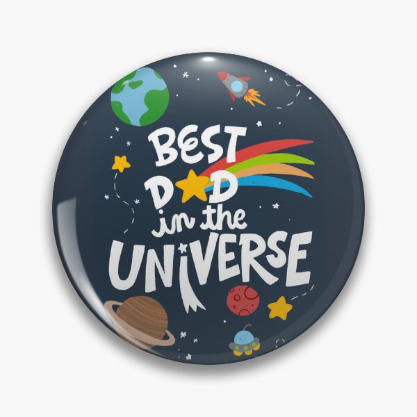 Item preview, Best Dad In The Universe Space Theme - Textured Hand-Drawn Illustration designed and sold by Jennifer Creations.