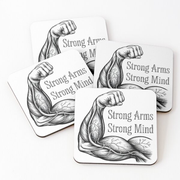 Item preview, Strong Arms Strong Mind – Fitness Motivation Gym Quote Design designed and sold by Sparkofart07.