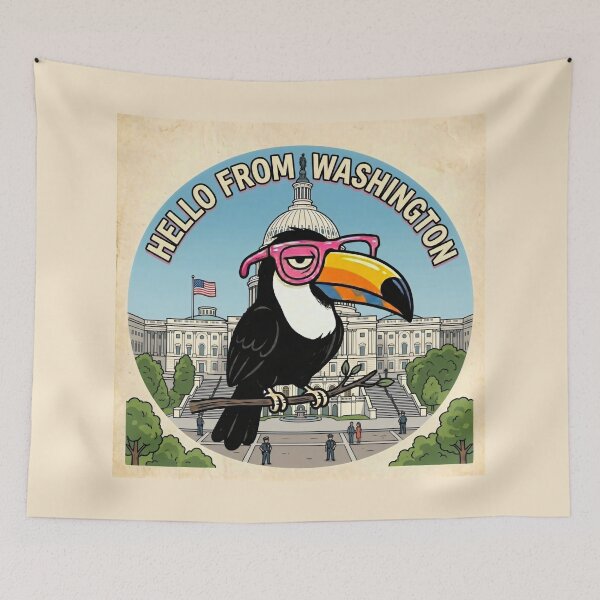 Item preview, Funny Toucan Washington DC Travel designed and sold by SplashTastic.