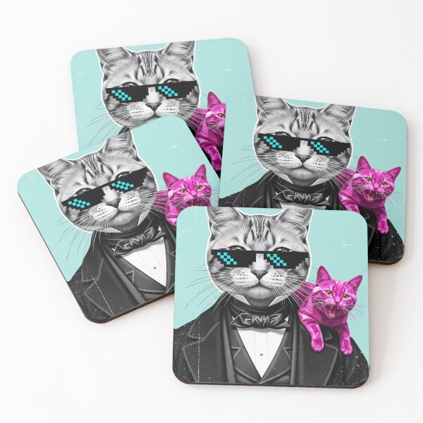 Item preview, Cool Tuxedo Cat With Sunglasses Meme Art designed and sold by PixorStudio.