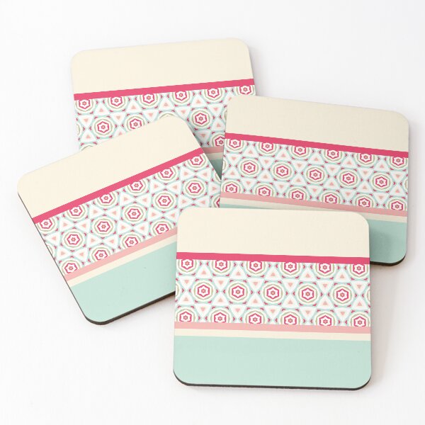 Item preview, Stripes Geometric Star Flowers Pattern Composition Nordic Color 02 designed and sold by Stefanie Boike.