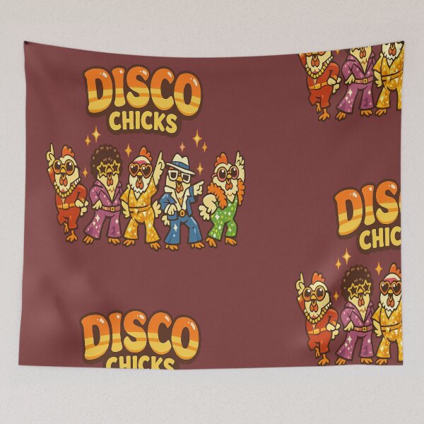Item preview, Disco Chicks T-Shirt – Funny Retro Dancing Chicken Design designed and sold by Amitabr14.
