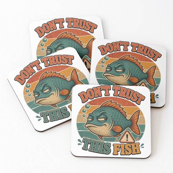 Item preview, Don't trust this Fish Retro Fishing graphic designed and sold by byaga.
